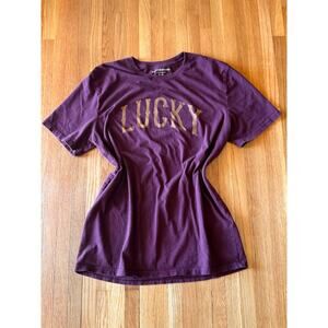 Lucky Brand 'LUCKY' maroon soft tee size M